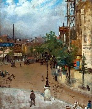 V. Corcos, Strada di Parigi,1882
