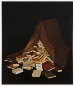 Andrei Roiter, Books I never read, 2011 Oil on canvas 140x120cm , Courtesy Laura Bulian Gallery